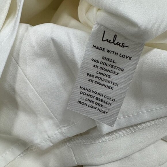 NWT Lulus Festive Occasion White Ruched Strapless Bodycon Mini Dress - Picture 8 of 8